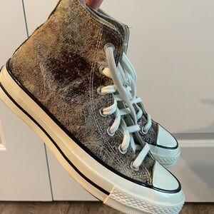 Converse High-Top Sneakers with Distressed Design